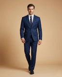 Men's Suit Navy Blue – T.R Plain Formal Blazer, Waistcoat, Shirt, Tie & Pant