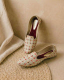 Ethnic Mojaris – Cream Maroon