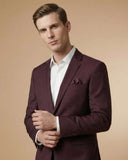 Wine Imported T.R Plain Wedding Blazer