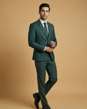 Men's Suit Bottle Green – T.R Plain Formal Blazer, Waistcoat, Shirt, Tie & Pant