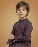 Kid's Kurta Maroon – Sequence Plain Straight Kurta & Pajama