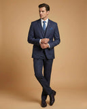 Men's Suit Navy Blue – T.R Plain Formal Classic Blazer, Waistcoat, Shirt, Tie & Pant