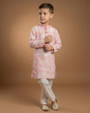 Kid's Kurta Gajri – Sequence Collar Patti Sleeves Straight Kurta & Pajama