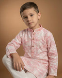 Kid's Kurta Gajri – Sequence Collar Patti Sleeves Straight Kurta & Pajama