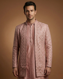 Semi Indo Onion – Machine Embroidery Plain Front Open Indo, Kurta & Pant