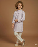 Kid's Kurta Onion – Jacquard Mala Patti Straight Kurta & Pajama