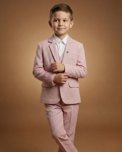 Kid's Suit Onion – Imported T.R Plain Formal Blazer, Waistcoat, Shirt, Tie & Pant