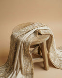 Gold Jaquard Wedding Dupatta with Heavy Zari Border & Embroidery
