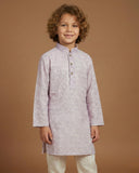 Kid's Kurta Onion – Jacquard Mala Patti Straight Kurta & Pajama