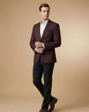 Wine Imported T.R Plain Wedding Blazer
