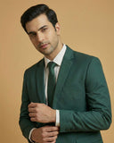 Men's Suit Bottle Green – T.R Plain Formal Blazer, Waistcoat, Shirt, Tie & Pant
