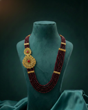 Mala Maroon – 5 Layer Adjustable Length Wedding Mala