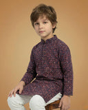 Kid's Kurta Maroon – Sequence Plain Straight Kurta & Pajama