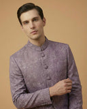 Dusty Lavender Imported Jacquard Jodhpuri Suit