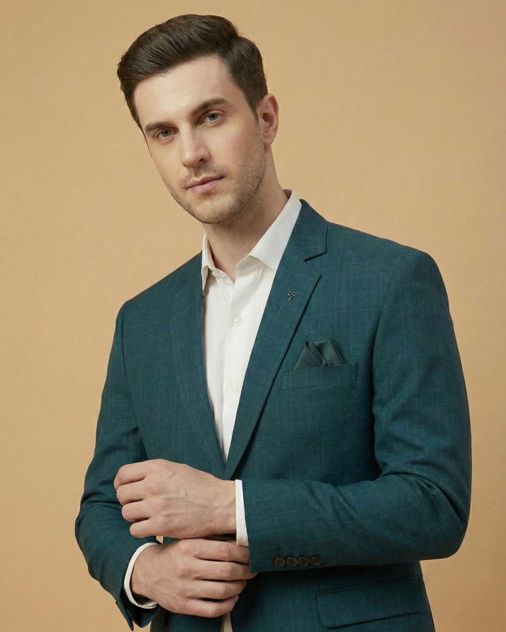 Rama Green T.R Check Blazer