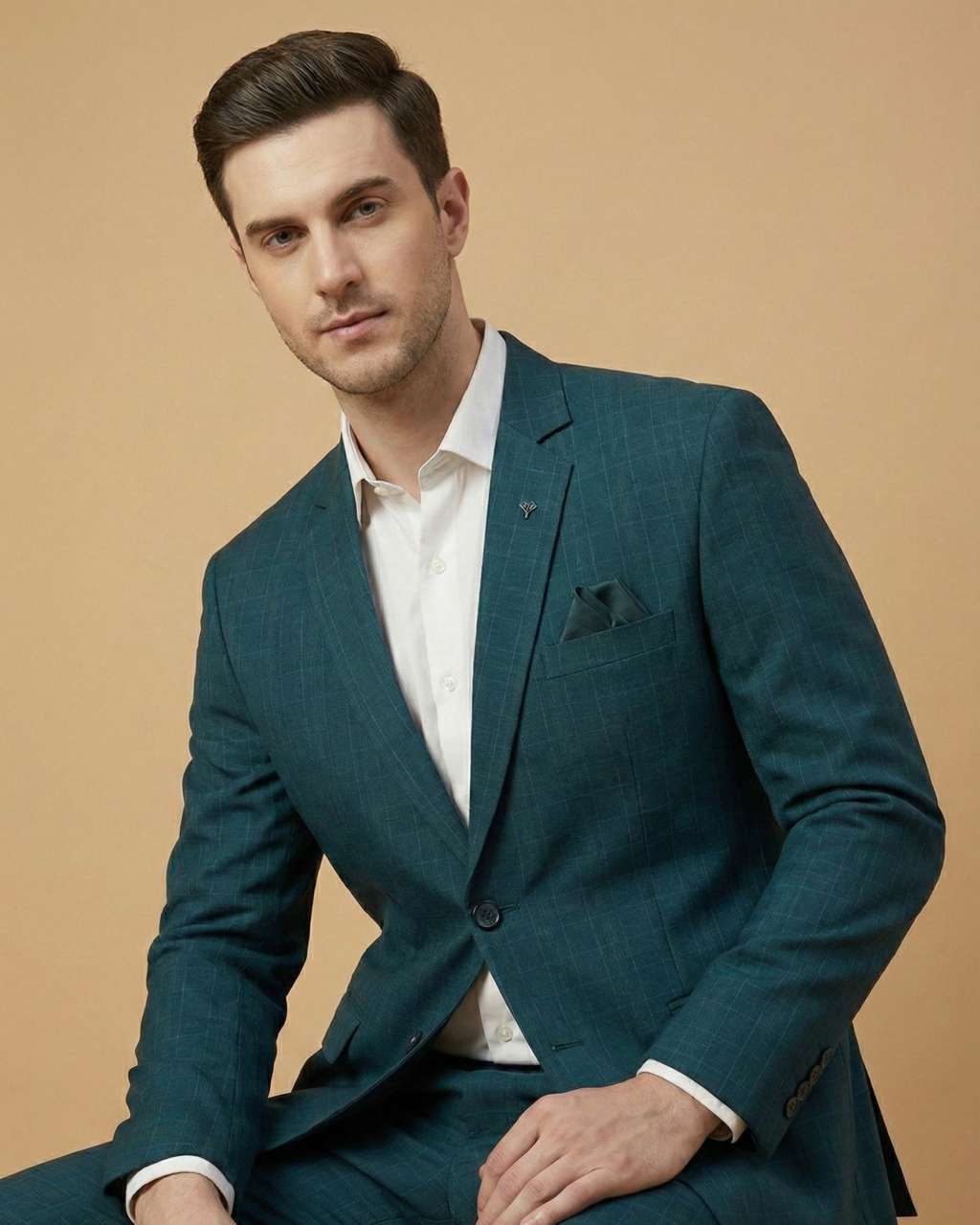 Rama Green T.R Check Blazer