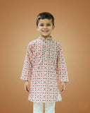 Kid's Kurta Multi – Machine Embroidery Plain Straight Kurta & Pajama