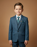 Kid's Suit Rama Green – T.R Plain Formal Blazer, Waistcoat, Shirt, Tie & Pant