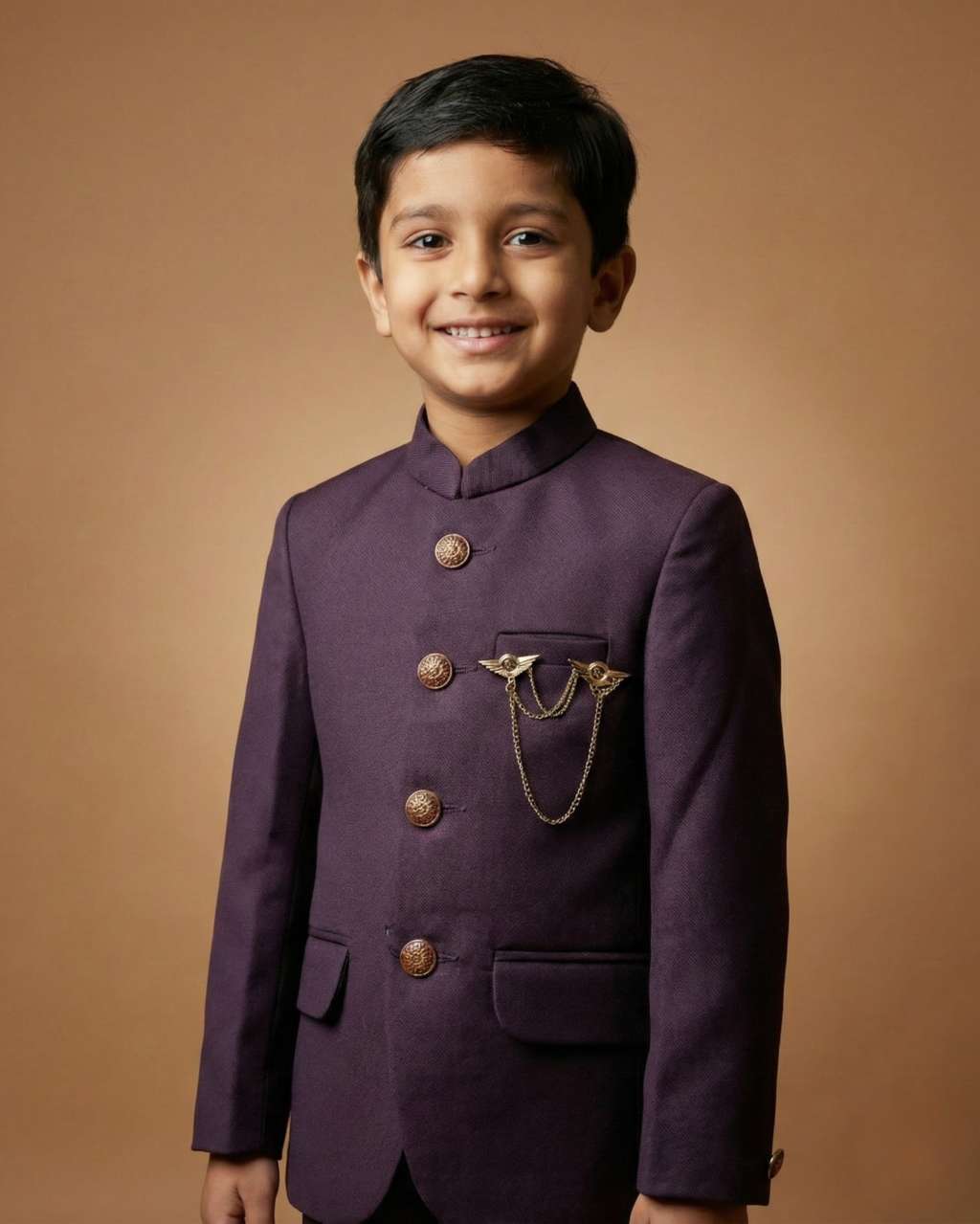 Kid's Jodhpuri Suit Wine – Imported Japanese Plain Straight Suit & Pant