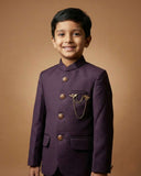 Kid's Jodhpuri Suit Wine – Imported Japanese Plain Straight Suit & Pant