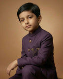 Kid's Jodhpuri Suit Wine – Imported Japanese Plain Straight Suit & Pant