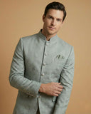 Pista Jacquard Plain Wedding Jodhpuri Suit