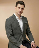 Mint Grey Machine Embroidery Plain Blazer