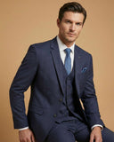 Men's Suit Navy Blue – T.R Plain Formal Classic Blazer, Waistcoat, Shirt, Tie & Pant