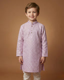 Kid's Kurta Lavender – Sequence Plain Straight Kurta & Pajama