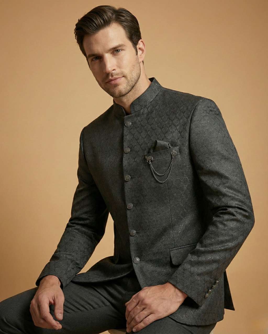 Mint Green Japanese Shoulder Work Jodhpuri Suit