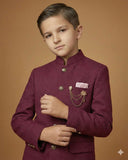Kid's Jodhpuri Suit Maroon – Japanese Plain Straight Suit & Pant