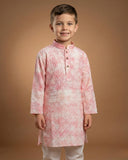 Kid's Kurta Gajri – Sequence Collar Patti Sleeves Straight Kurta & Pajama