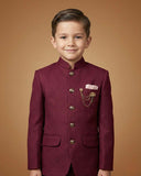 Kid's Jodhpuri Suit Maroon – Japanese Plain Straight Suit & Pant