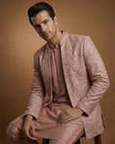 Semi Indo Onion – Machine Embroidery Plain Front Open Indo, Kurta & Pant